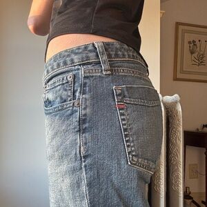 Low Rise Blue Denim Jeans